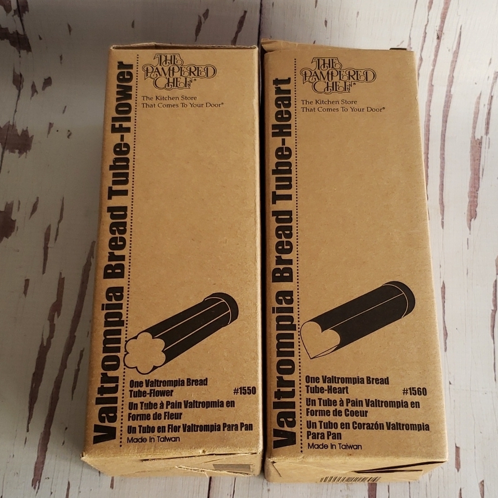 The Pampered Chef Valtropia tube bundle heart and flower new in box